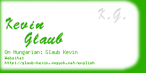 kevin glaub business card